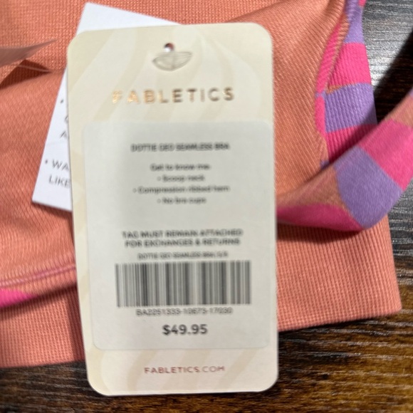 Fabletics Pink and Orange Intimates Bra with Supportive Design - Picture 3 of 4